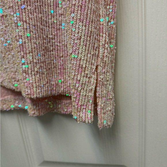 Pink Sequin Sleeveless Top - Picture 2 of 6
